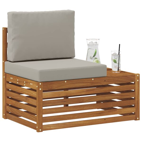 vidaXL Divano Esterno Finale con cuscino Naturale 91 x 63 x 73 cm