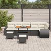 vidaXL Set Divano da Giardino 9 pcs Nero polyrattan