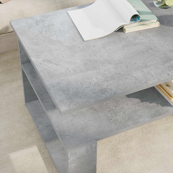 vidaXL Tavolino da salotto Grigio cemento 90 x 50 x 40 cm