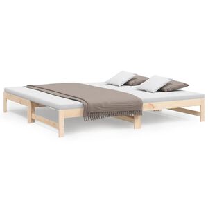 vidaXL Dormeuse Estraibile 2x(80x200) cm in Legno Massello di Pino
