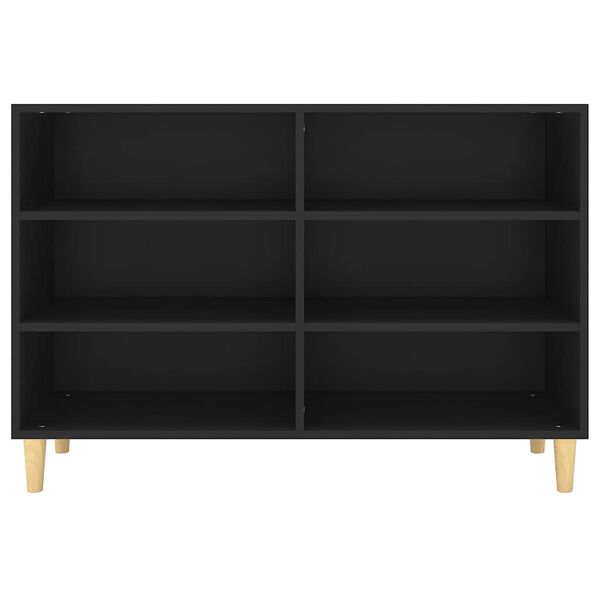 vidaXL Credenza Nera 103,5x35x70 cm in Legno Multistrato