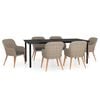 vidaXL Set da Pranzo da Giardino 7 pz con Cuscini Marrone