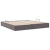 vidaXL Letto con Contenitore Grigio 200 x 200 cm Pelle sintetica
