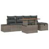 vidaXL Set Divano da Giardino 6 pz Grigio polyrattan