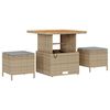 vidaXL Set Divano da Giardino con cuscino 8 pcs Beige Poly Rattan