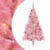 vidaXL Albero di Natale artificiale con luci integrate Rosa 180 cm PVC