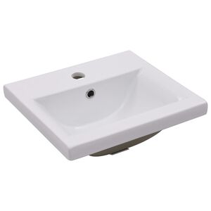 vidaXL Lavabo da Incasso 42x39x18 cm in Ceramica Bianco