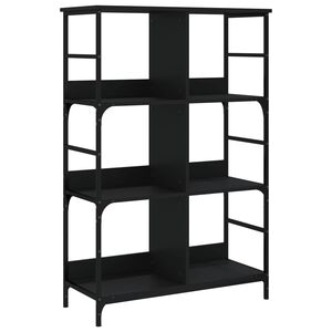 vidaXL Libreria Nera 78,5x33x117,5 cm in Legno Multistrato