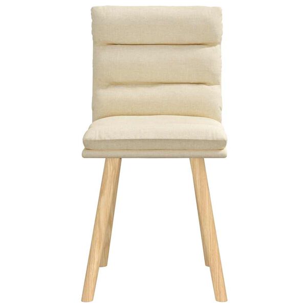 vidaXL Sedie da Pranzo 2 pz Crema in Tessuto