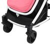 vidaXL Passeggino/Carrozzina 2-in-1 Rosa e Nero in Alluminio