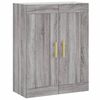 vidaXL Credenza Grigio Sonoma 69,5x34x180 cm in Legno Multistrato