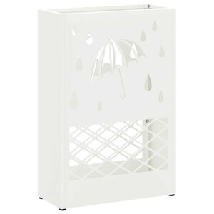 vidaXL Supporto per Ombrellone Bianco 28 x 12 x 41 cm Acciaio
