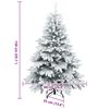 vidaXL Albero di Natale artificiale con 150 LED Bianco 150 cm PE e PVC