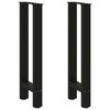 vidaXL Gambe per Tavolo Consolle Nere 2 pz 28x(72-73) cm Acciaio