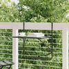 vidaXL Tavolo da Balcone Nero 60x40 cm in Acciaio
