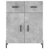 vidaXL Credenza Grigio Cemento 69,5x34x180 cm in Legno Multistrato