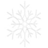 vidaXL Fiocco di Neve di Natale Bianco caldo 56 x 49 x 0,7 cm PVC