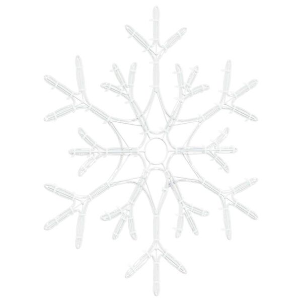 vidaXL Fiocco di Neve di Natale Bianco caldo 56 x 49 x 0,7 cm PVC