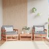 vidaXL Sedie da Giardino 2 pz in Legno Massello di Douglas