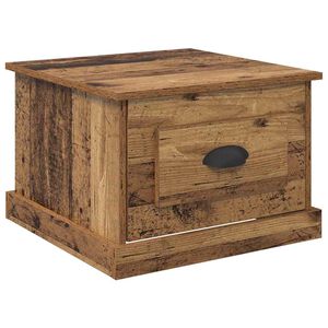 vidaXL Tavolino da salotto con cassetto Legno vecchio 50 x 50 x 35 cm