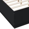 vidaXL Giroletto con Luci LED Nero 135x190 cm in Legno Multistrato