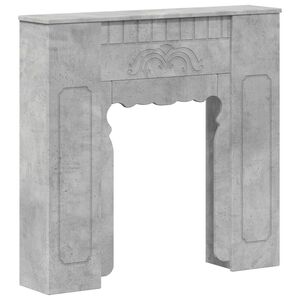 vidaXL Cornice per camino Grigio Cemento 93 x 20 x 89 cm