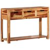 vidaXL Tavolo Consolle 110x35x75 cm in Legno Massello di Acacia