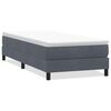 vidaXL Letto a Molle senza Materasso Grigio Scuro 90x220 cm Velluto