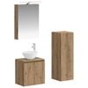 vidaXL Set di mobili per il bagno 4 pcs Rovere Artigianale