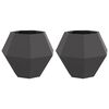 vidaXL Fioriera 2 pz Nero 75 x 75 x 60 cm Acciaio