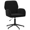 vidaXL Sedia da scrivania girevole 54 x 55 x 90 cm Nero Velluto (V)