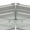 vidaXL Letto Rialzato Giardino in Acciaio Zincato 129x129x77 cm Grigio