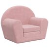 vidaXL Divano Letto per Bambini Rosa in Morbido Peluche
