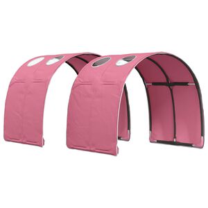vidaXL Tunnel per Letto 2 pz Rosa Poliestere