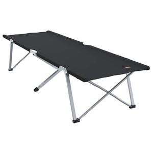 vidaXL Letto da campeggio pieghevole Nero 194 x 62,5 x 42,5 cm