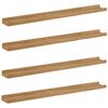 vidaXL Scaffale da parete con lo scaffale 4 pcs Marrone 80 x 9 x 3 cm