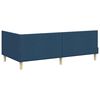 vidaXL Cornice del letto ad angolo Blu 90 cm x 190 cm Velluto