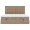 vidaXL Struttura Letto Pouf con Materassi 200x200cm Similpelle