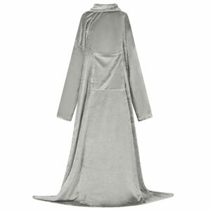 vidaXL Felpa coperta Grigio F Flanella