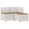vidaXL Divano da giardino 3 posti con cuscini in look rattan PP Bianco