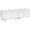 vidaXL Letto Rialzato Giardino 320x80x77 cm in Acciaio Zincato Argento