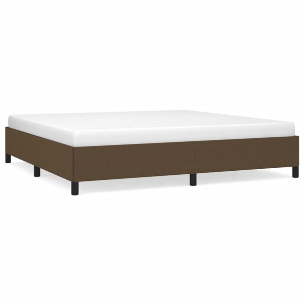 vidaXL Giroletto senza Materasso Marrone Scuro 200x200 cm in Tessuto