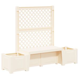 vidaXL Panchina da Giardino Kopenhagen PP Bianco