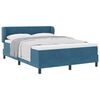 vidaXL Letto a molle con materasso Blu scuro 140 x 190 cm Velluto