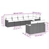 vidaXL Set Divani da Giardino con Cuscini 8 pz Nero in Polyrattan