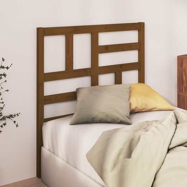 vidaXL Testiera per Letto ambra 106x4x104 cm in Legno Massello di Pino