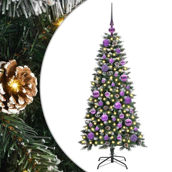 vidaXL Albero di Natale artificiale con 150 LED Verde 120 cm