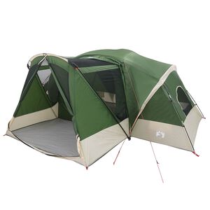 vidaXL Tenda a capanna con copertura impermeabile 10 persona Verde