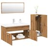 vidaXL Set Mobili da Bagno 4 pz Rovere Artigianale Legno Multistrato