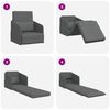 vidaXL Divano letto Grigio scuro 65 x 80 x 83 cm Tessuto